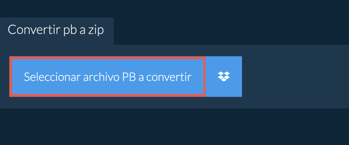 Convertir pb a zip