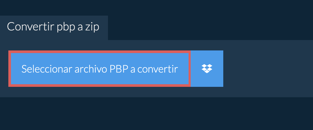Convertir pbp a zip