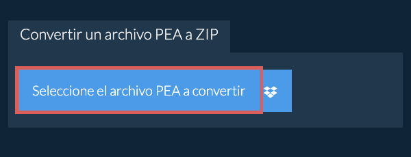 Convertir un archivo PEA a ZIP