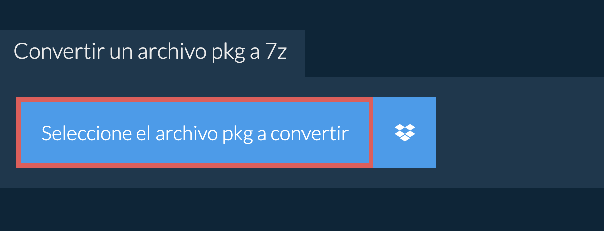Convertir un archivo pkg a 7z