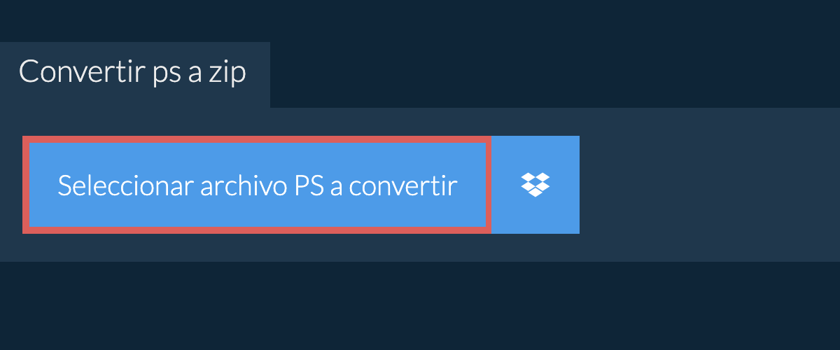 Convertir ps a zip