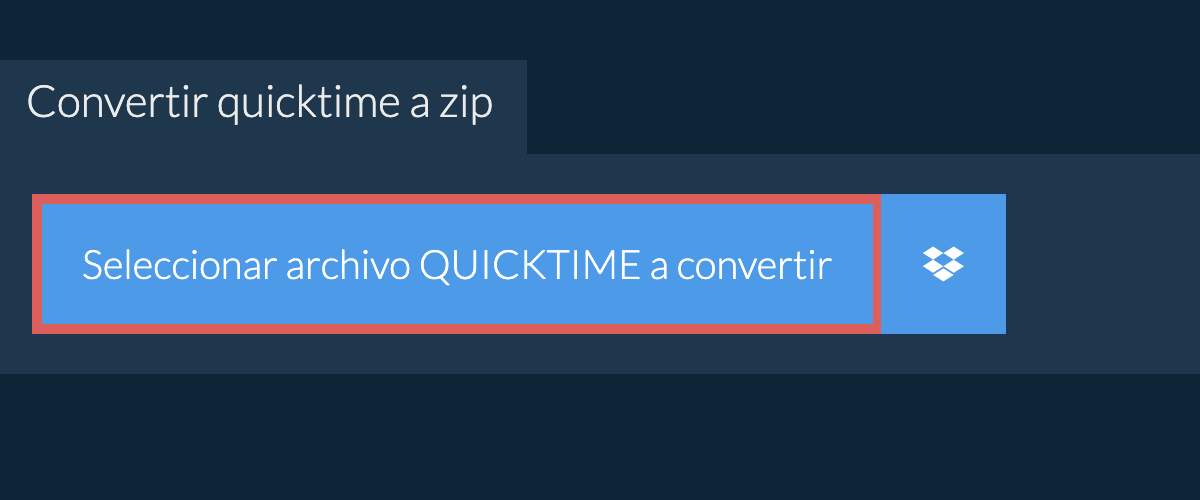 Convertir quicktime a zip