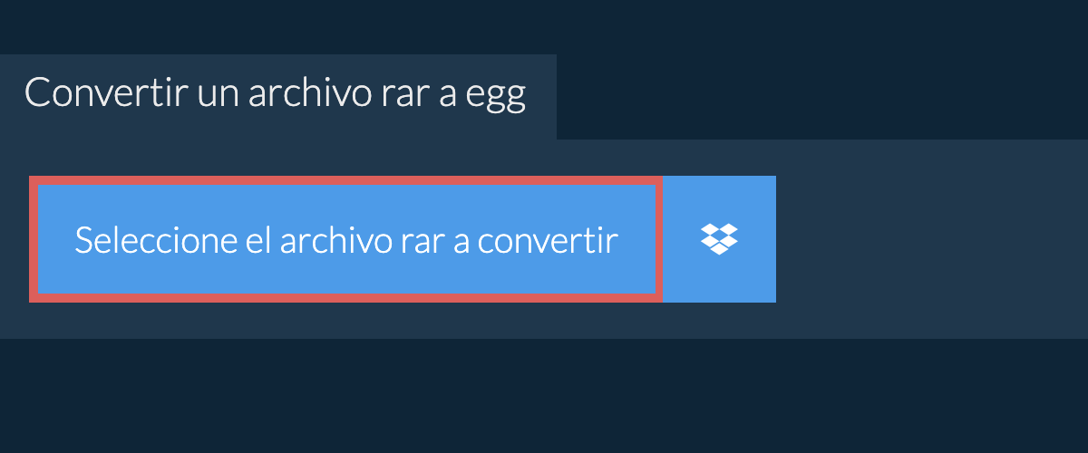 Convertir un archivo rar a egg