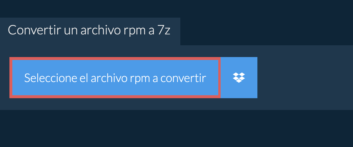 Convertir un archivo rpm a 7z