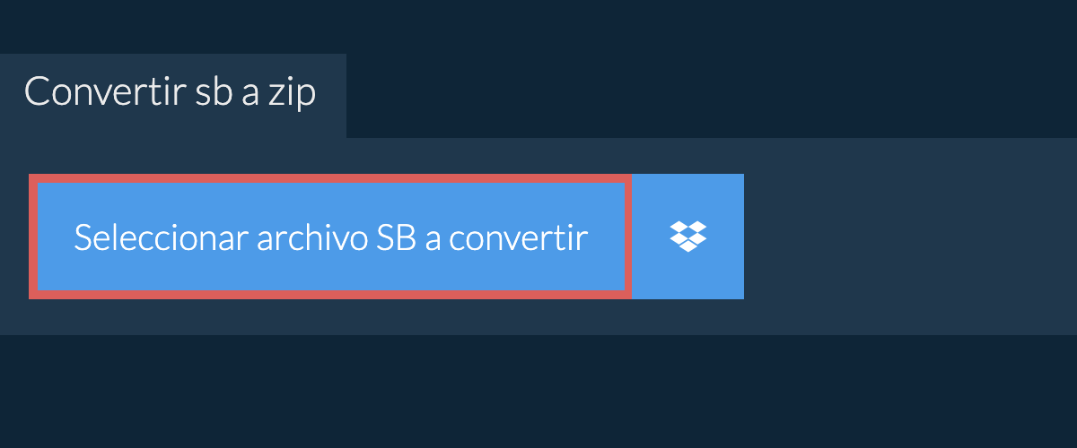 Convertir sb a zip