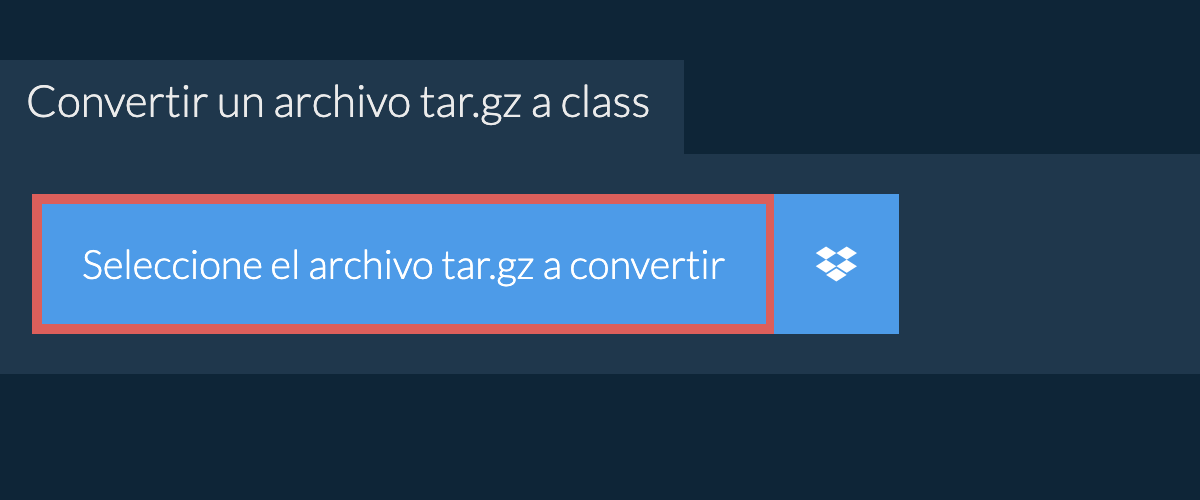 Convertir un archivo tar.gz a class