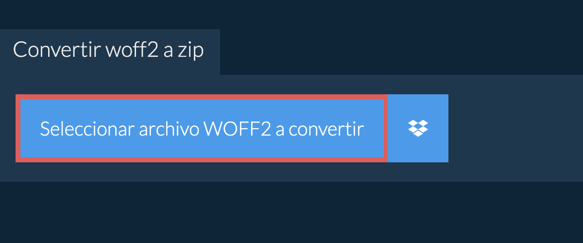 Convertir woff2 a zip
