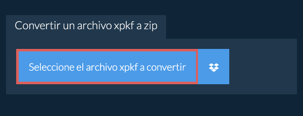 Convertir un archivo xpkf a zip