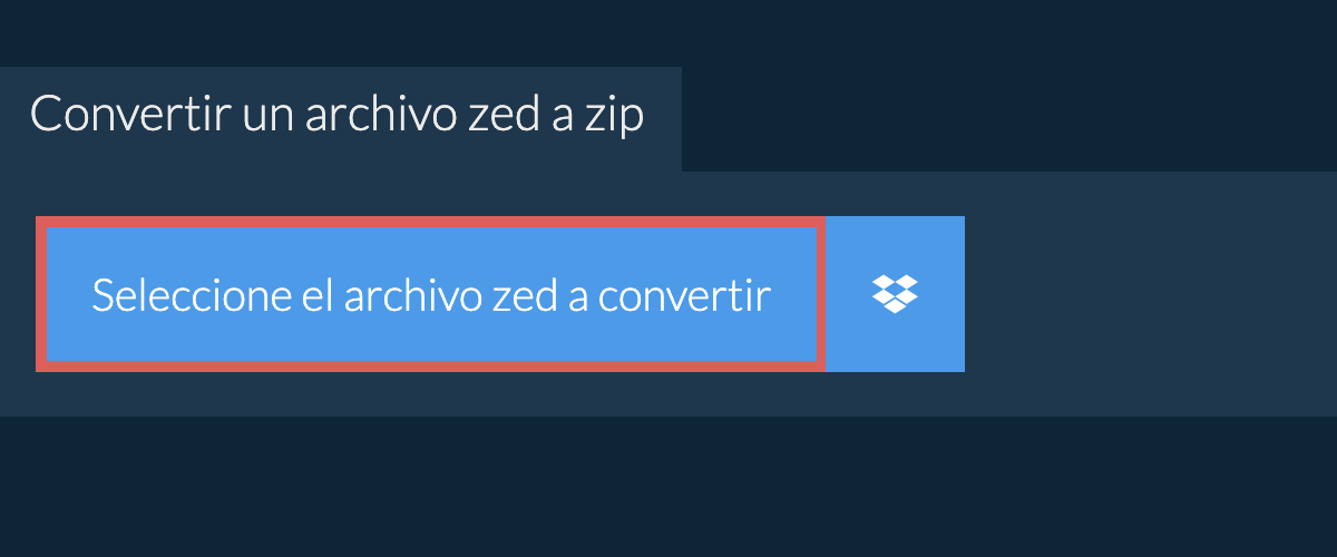 Convertir un archivo zed a zip