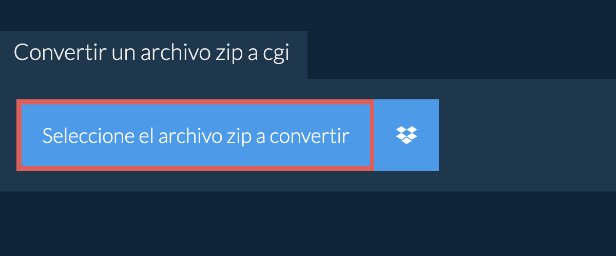 Convertir un archivo zip a cgi