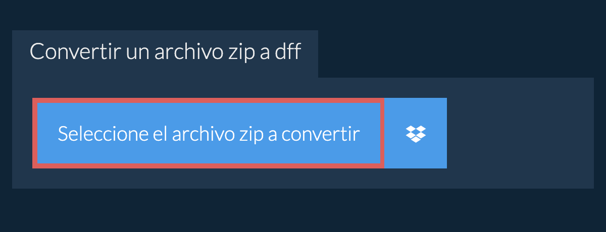 Convertir un archivo zip a dff