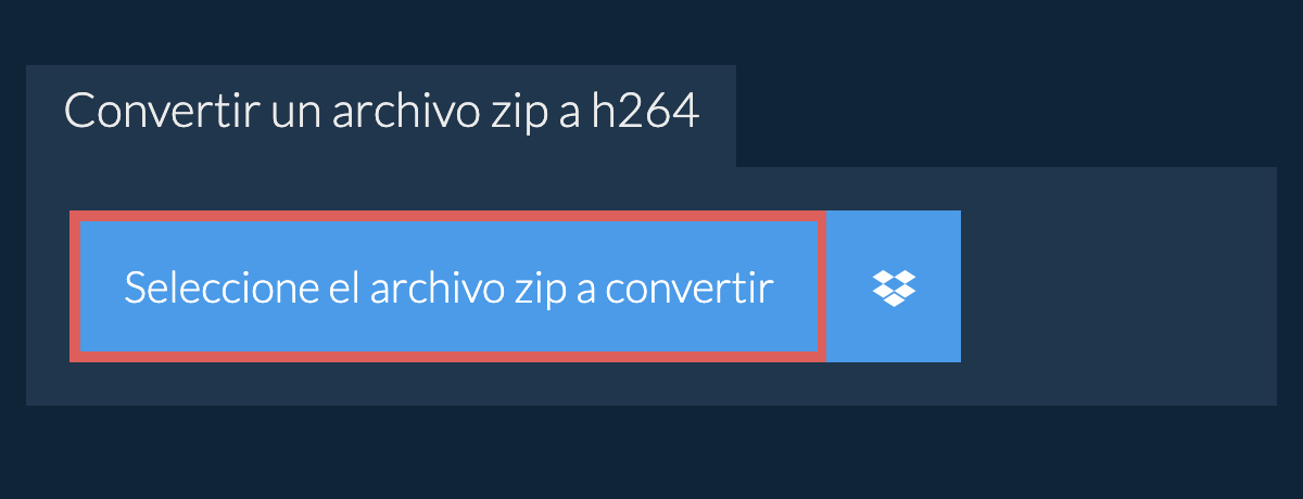 Convertir un archivo zip a h264