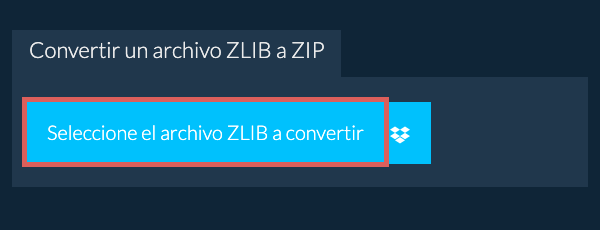 Convertir un archivo ZLIB a ZIP