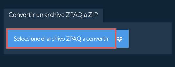 Convertir un archivo ZPAQ a ZIP