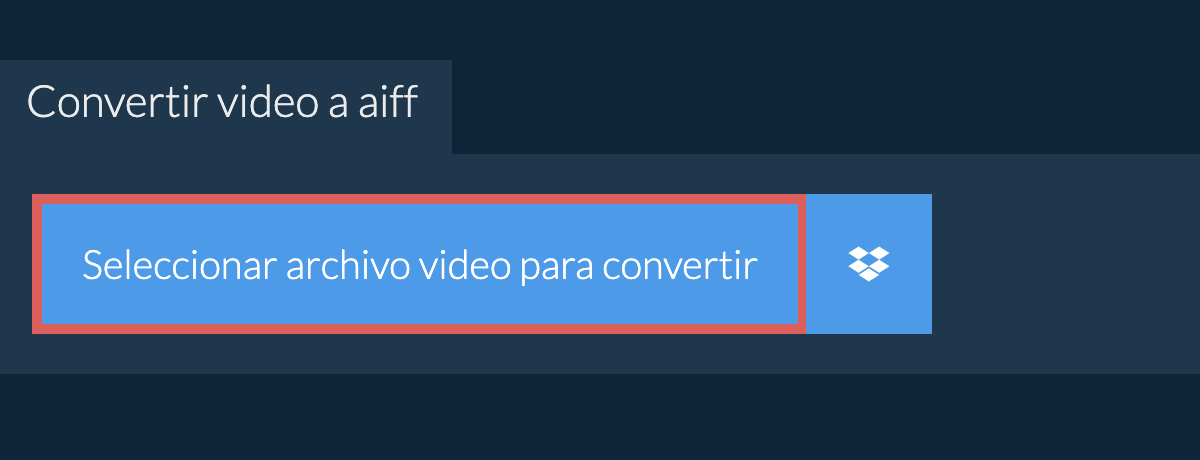 Convertir video a aiff