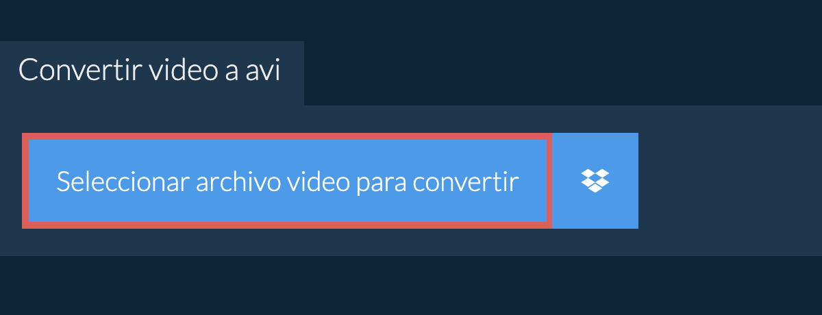 Convertir video a avi