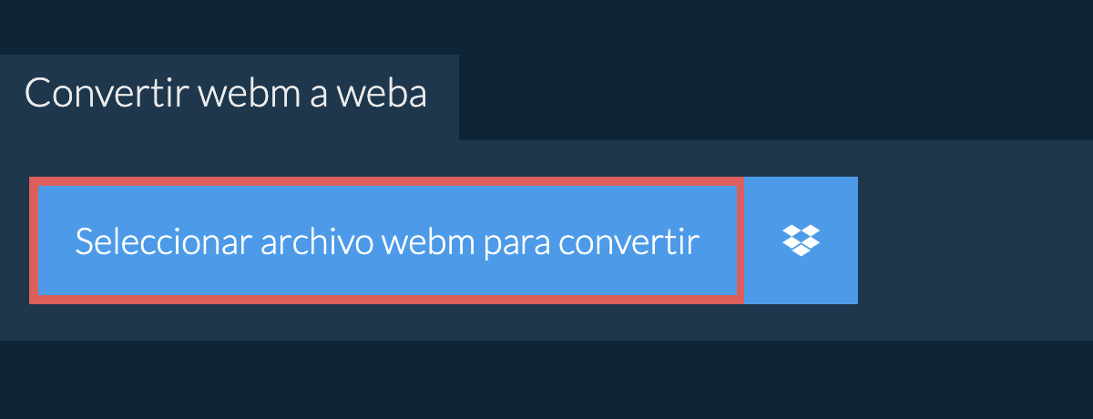 Convertir webm a weba