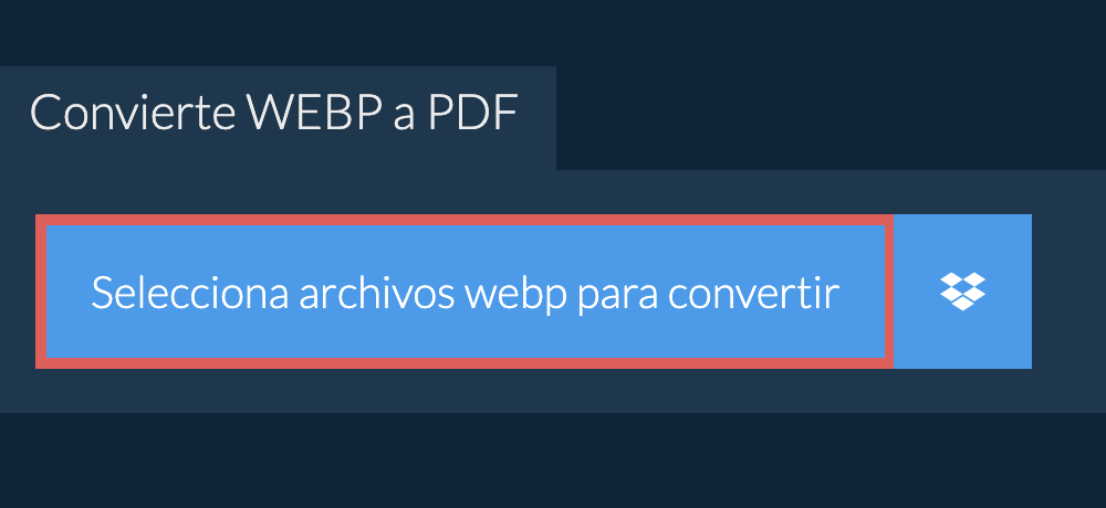 Convierte webp a pdf