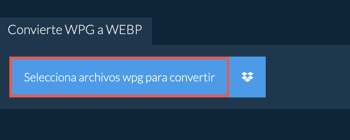 Convierte wpg a webp