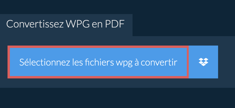 Convertissez wpg en pdf