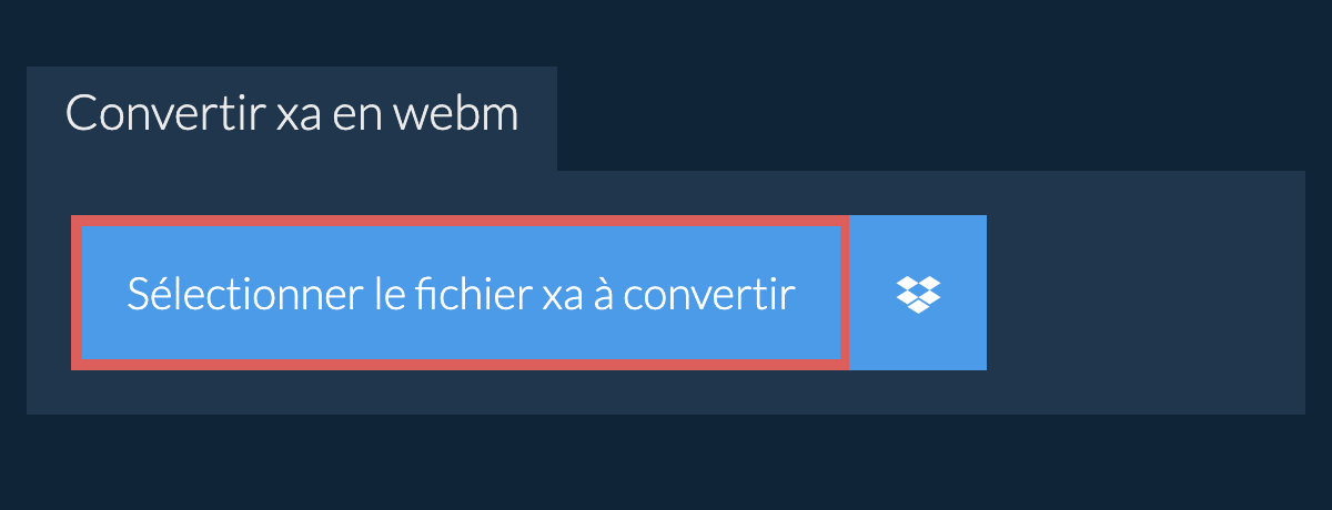 Convertir xa en webm