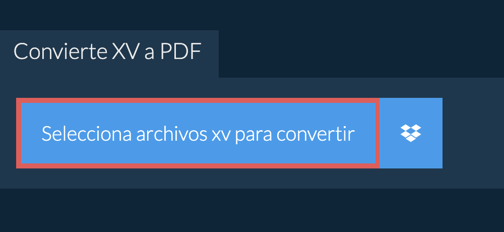 Convierte xv a pdf