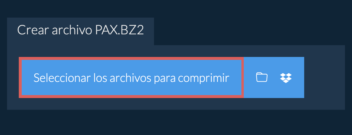 Crear archivo pax.bz2