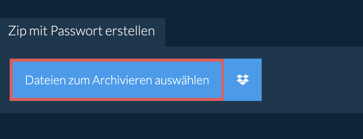 Zip mit Passwort erstellen