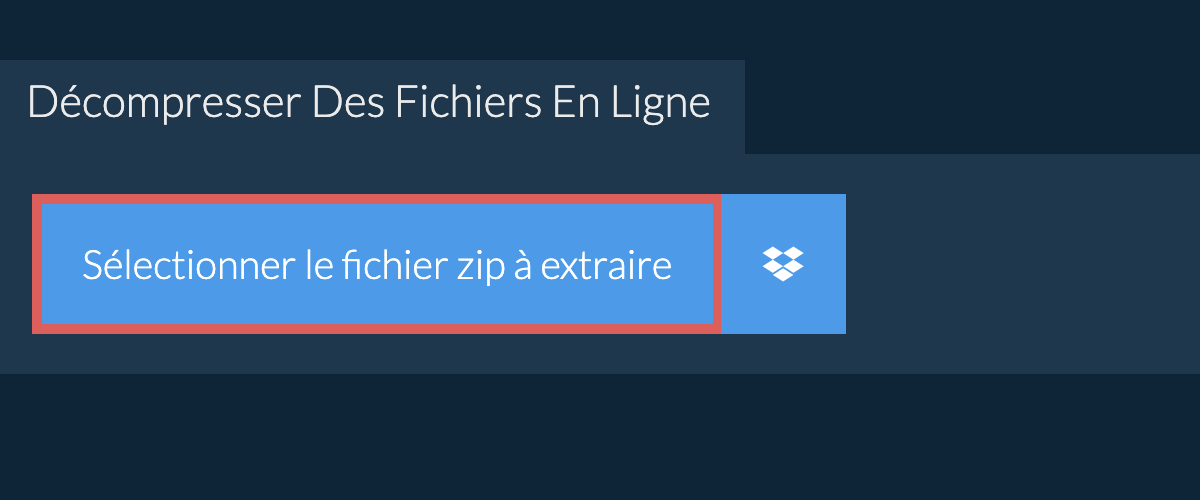 Décompresser Des Fichiers En Ligne