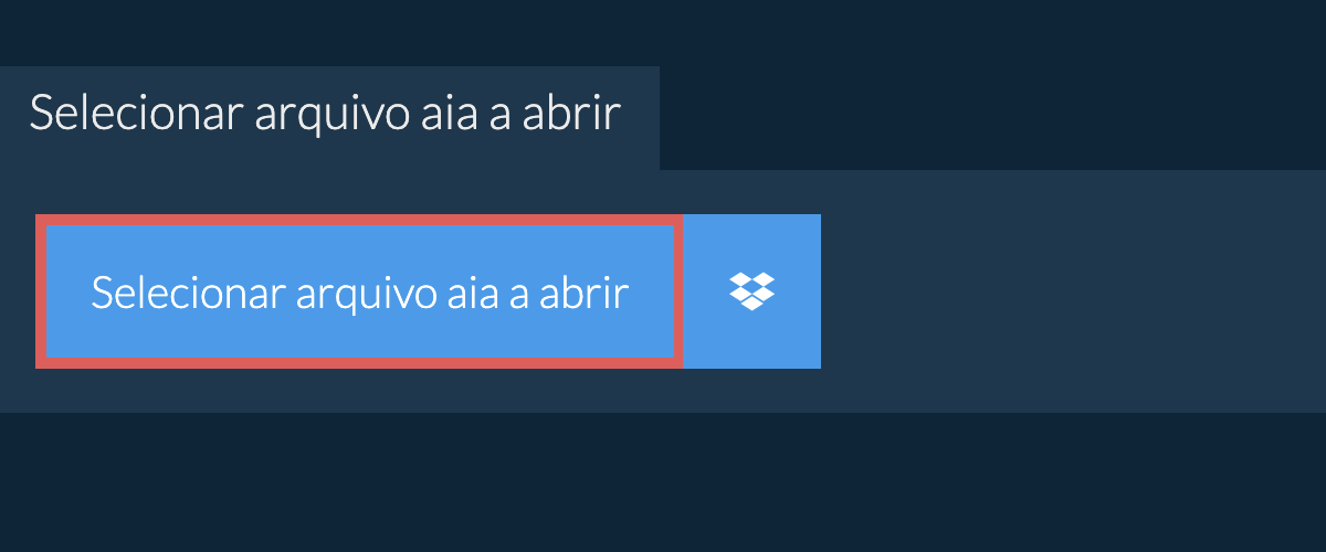 Selecionar arquivo aia a abrir