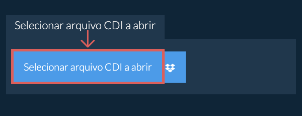 Selecionar arquivo CDI a abrir