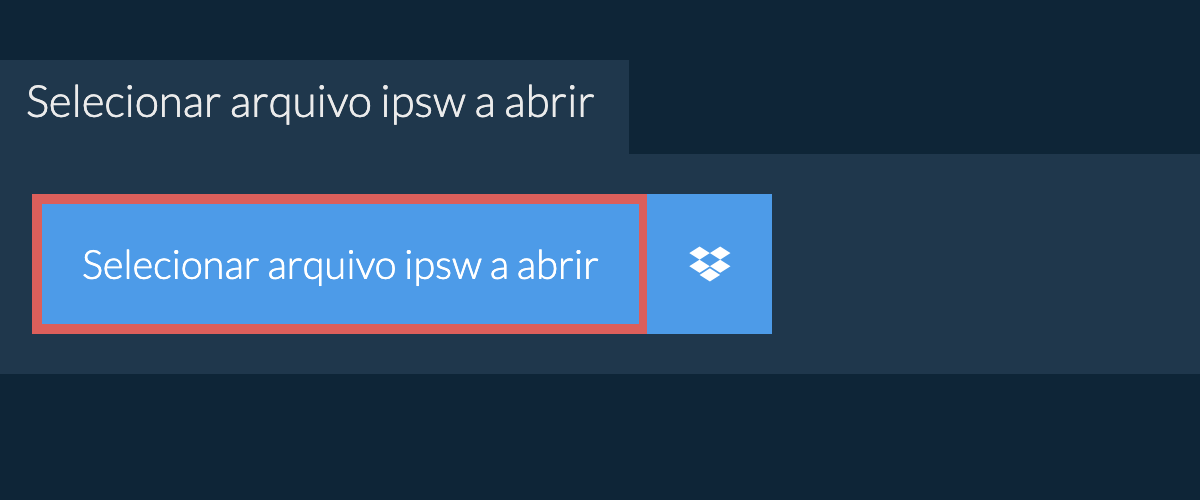 Selecionar arquivo ipsw a abrir