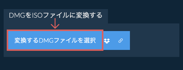DMGをISOファイルに変換する