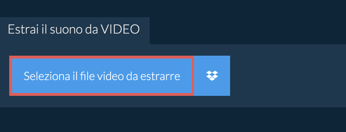 Estrai il suono da video