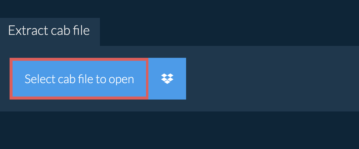 Extract cab file