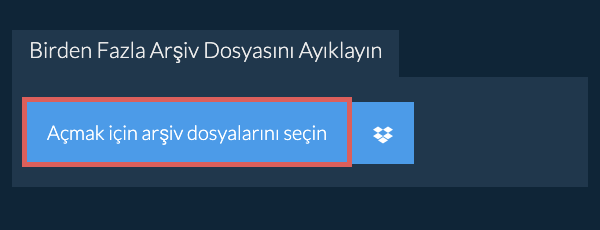 Birden Fazla Arşiv Dosyasını Ayıklayın