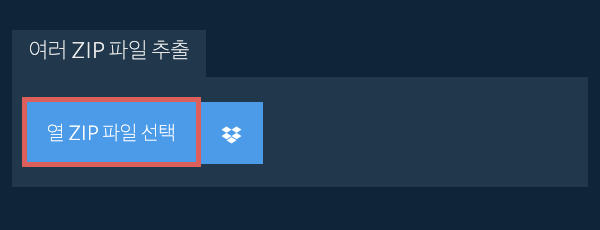 여러 ZIP 파일 추출