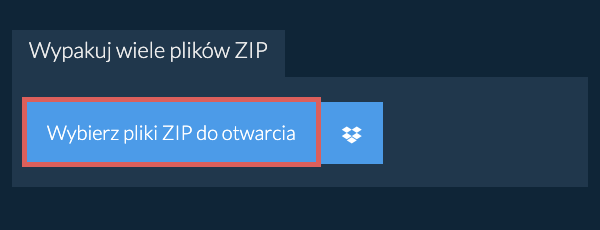 Wypakuj wiele plików ZIP