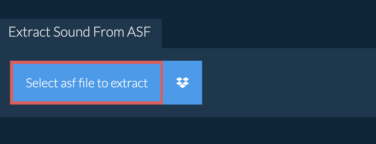 Extract Sound From asf