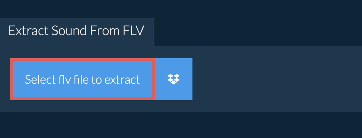Extract Sound From flv