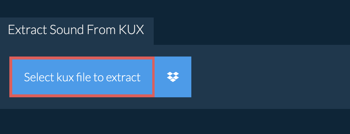 Extract Sound From kux