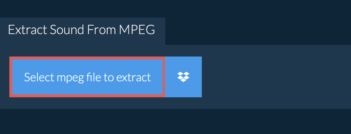 Extract Sound From mpeg