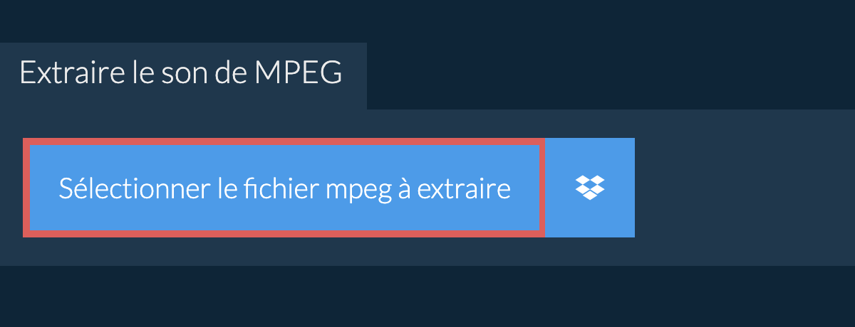 Extraire le son de mpeg