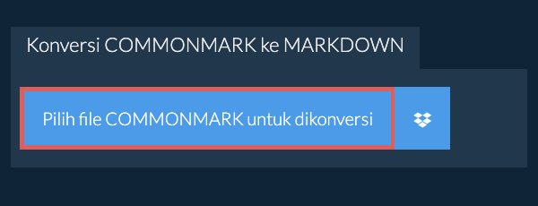 Konversi COMMONMARK ke MARKDOWN