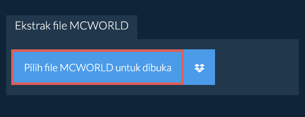 Ekstrak file MCWORLD