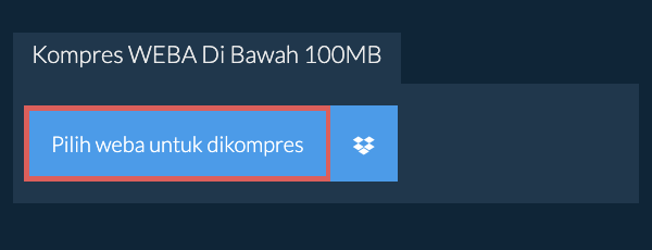 Kompres weba Di Bawah 100MB