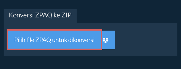 Konversi ZPAQ ke ZIP