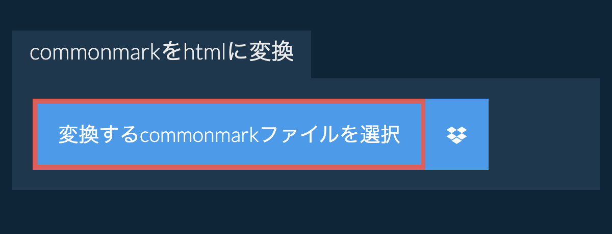 commonmarkをhtmlに変換