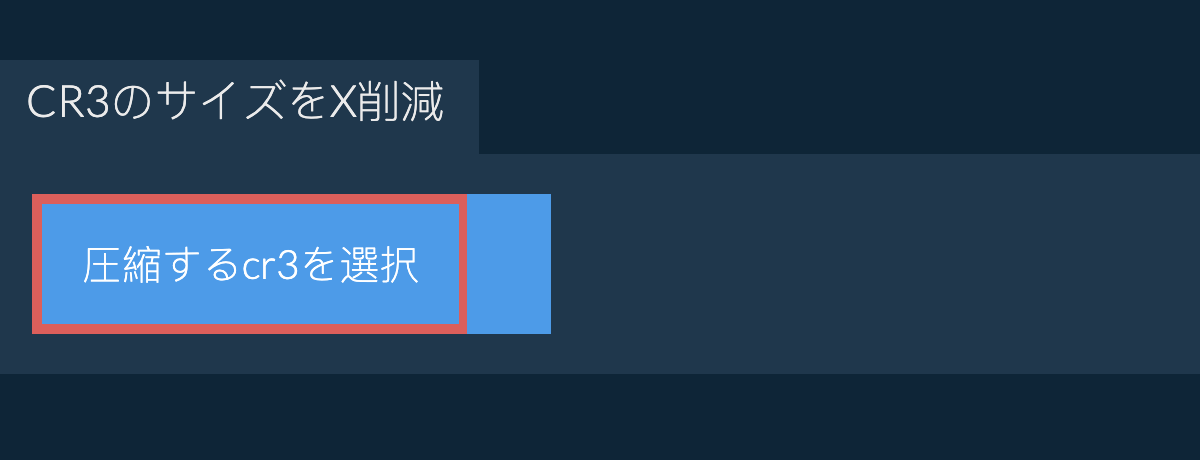 CR3のサイズをX削減