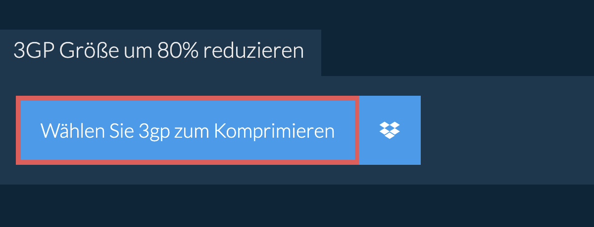 3gp Größe um 80% reduzieren